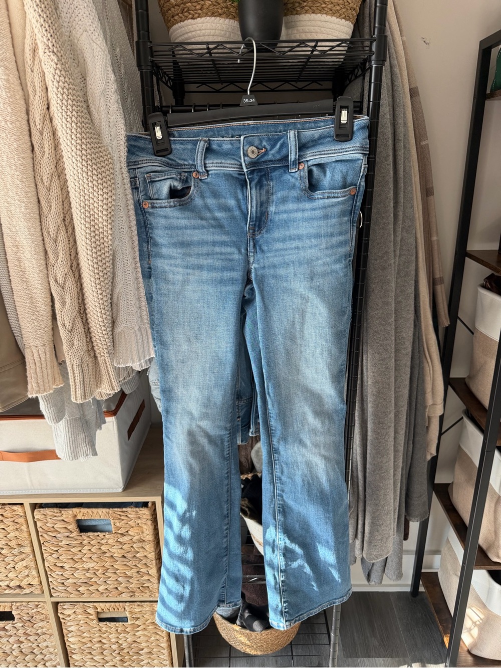 American Eagle Light Wash Kick-boot Jeans 00-extra short